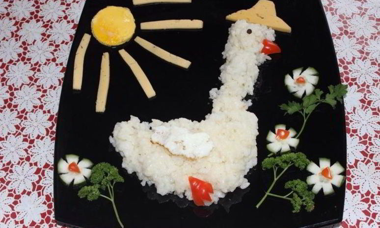 Рецепт детской каши гусь на поляне