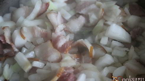 ароматная гречка с копченой грудинкой