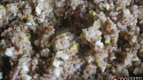 ароматная гречка с копченой грудинкой