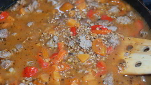 гречка по-флотски