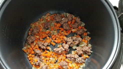 гречка по-купечески с фаршем в мультиварке