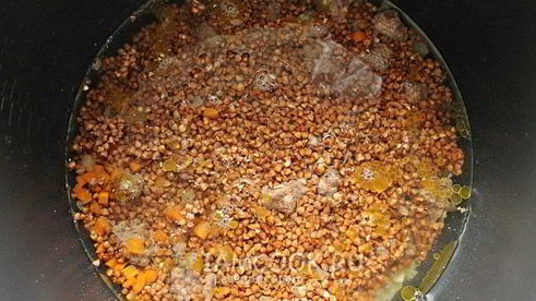 гречка по-купечески с фаршем в мультиварке