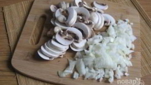 гречка с грибами и луком