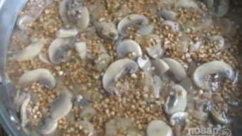 гречка с грибами и луком