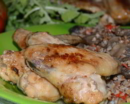 Гречка с курицей и грибами из мультиварки