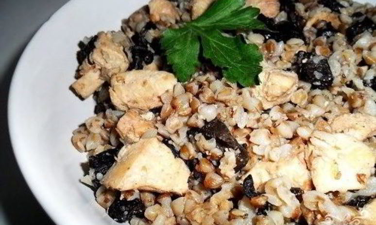 Рецепт гречки с курицей и грибами