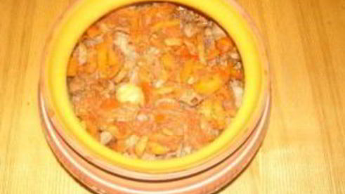 гречка с мясом в горшочке