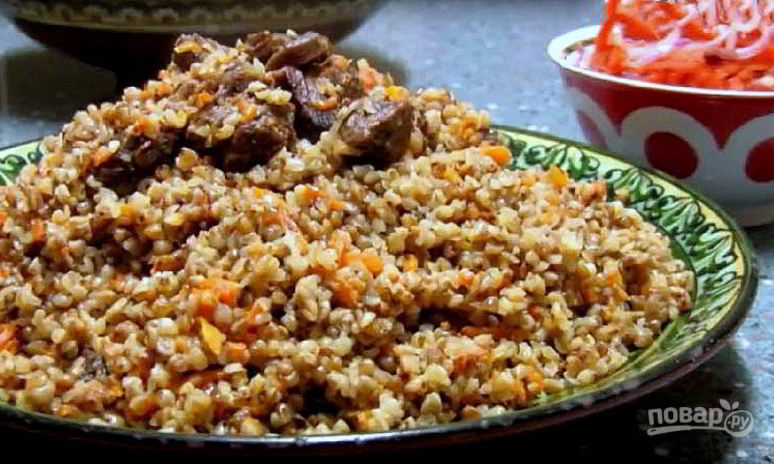 Рецепт гречки с мясом в казане