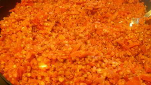 гречка с овощами и фетой