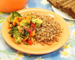 Гречка с овощами