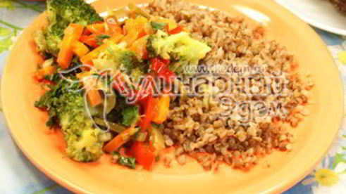 гречка с овощами