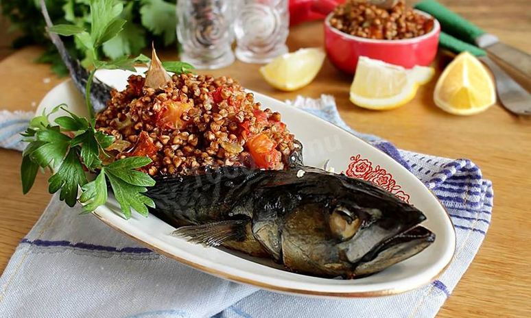Рецепт гречки с рыбой в духовке