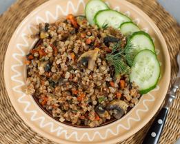 Гречка с шампиньонами