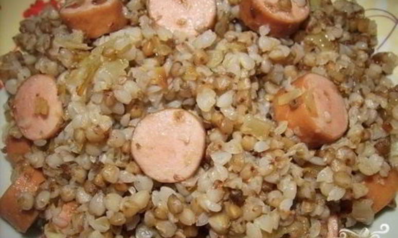 Рецепт гречки с сосиской в мультиварке