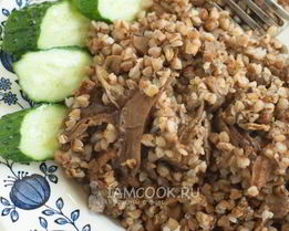 Гречка с сушеными грибами