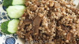 Гречка с сушеными грибами