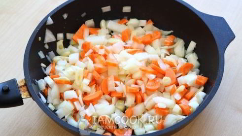 гречка с тушенкой в сковороде