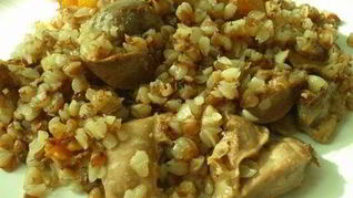 Гречка с желудками в мультиварке