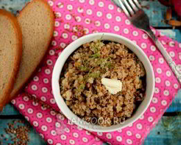 Гречка со свиным фаршем