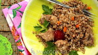 Гречка со свиным мясом в духовке