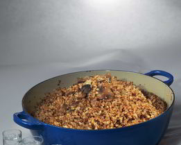 Гречневая каша с белыми грибами и пармезаном