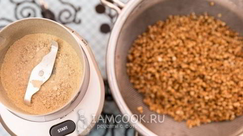 гречневая каша с белыми грибами и яйцами