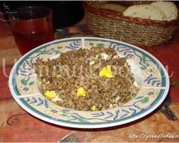 Гречневая каша с белыми грибами