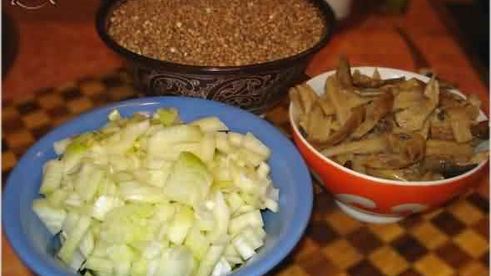 гречневая каша с белыми грибами