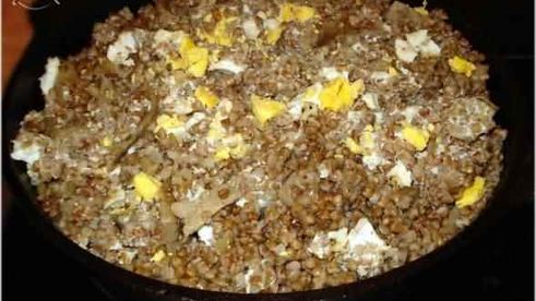 гречневая каша с белыми грибами