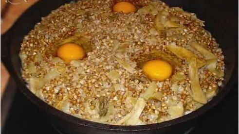 гречневая каша с белыми грибами