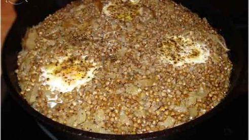 гречневая каша с белыми грибами