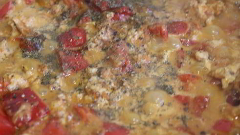 гречневая каша с болгарским перцем и фаршем