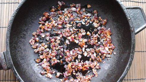 гречневая каша с грибами и луком