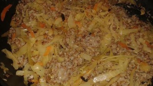гречневая каша с капустой