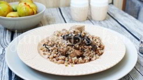 гречневая каша с мясом и грибами в мультиварке