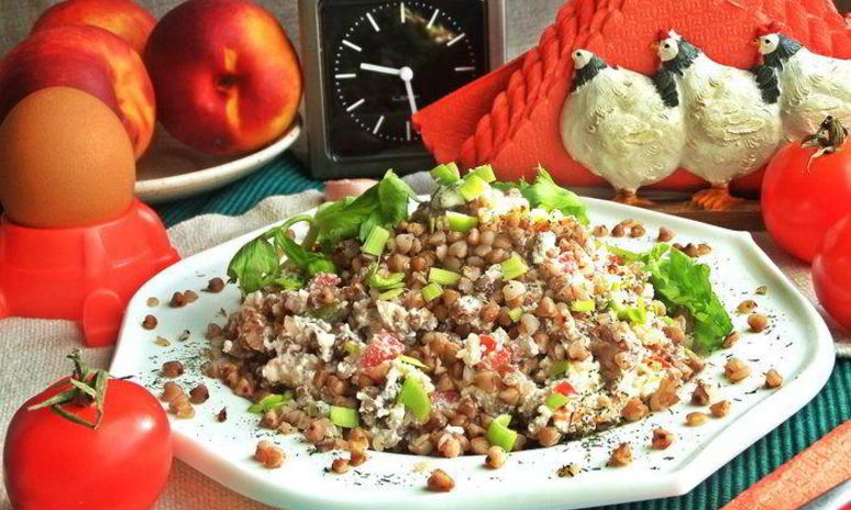 Рецепт гречневой каши с несладким творогом