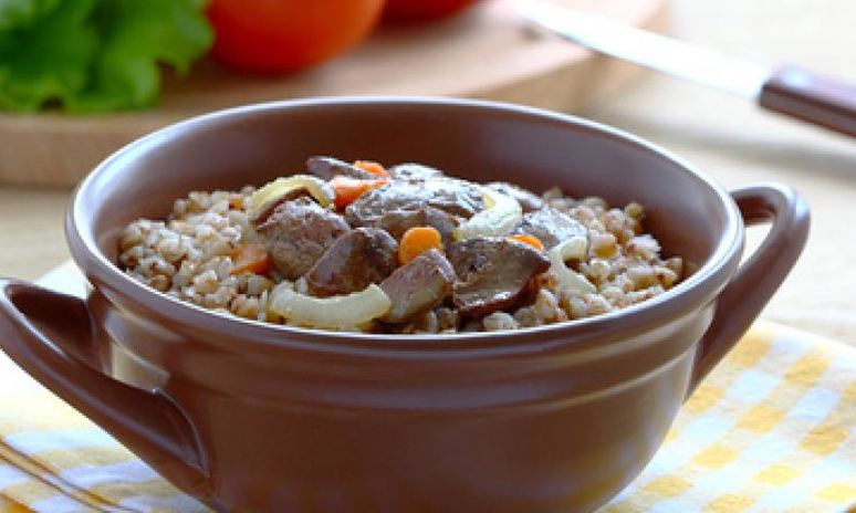 Рецепт каши гречневой с печенью