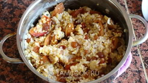 каша дружба с сушеными яблоками и изюмом