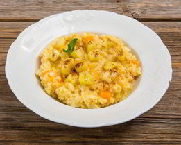 Каша из булгура с тыквой и яблоками