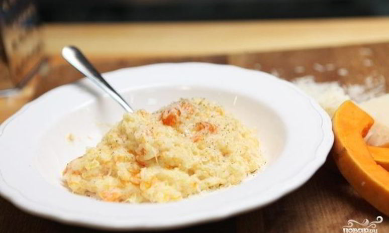 Рецепт каши из тыквы с рисом и пшеном