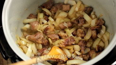 каша с мясом в мультиварке