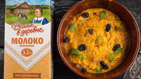 молочная каша ароматная тыква