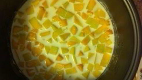 молочная каша с тыквой