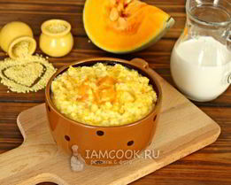 Пшенная каша с тыквой в мультиварке