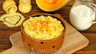 Пшенная каша с тыквой в мультиварке