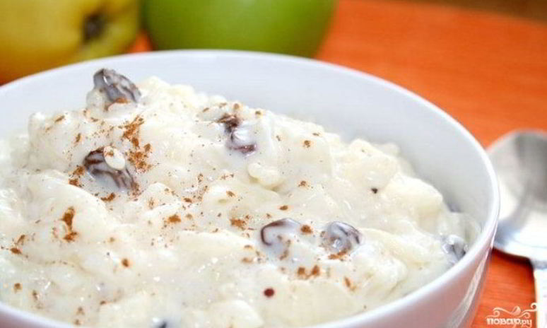 Рецепт рисовой молочной каши в мультиварке