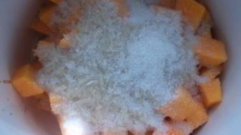 солнечная каша из тыквы с рисом