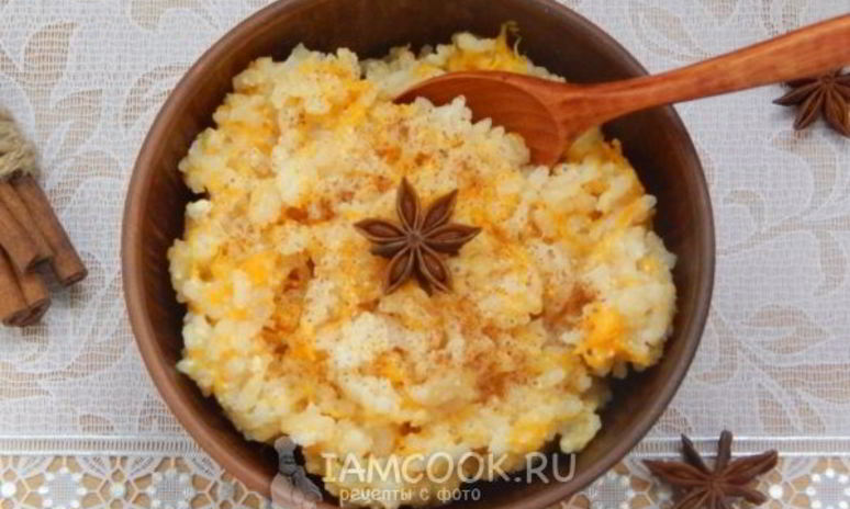 Рецепт тыквенной каши на молоке