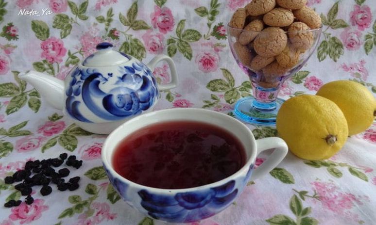 Рецепт чая из черной смородины с мятой