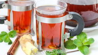 Чай с имбирем и корицей